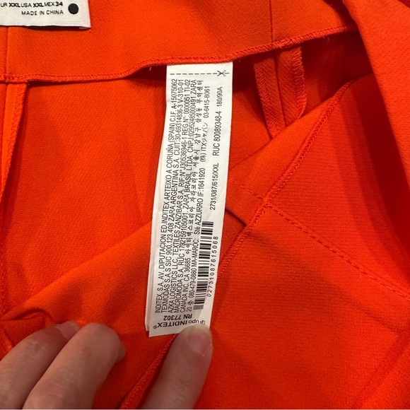 Zara Orange Wide Leg Pants (C) - Picture 5 of 10